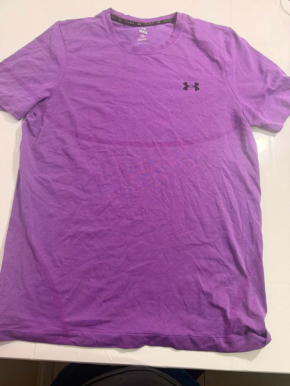 Under Armour Rush Seamless Short Sleeve T-Shirt Size LG Purple